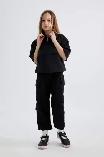 Girls' Parachute Cargo Cotton Pants C2053a824sp - 3