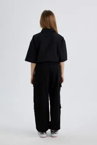 Girls' Parachute Cargo Cotton Pants C2053a824sp - 4