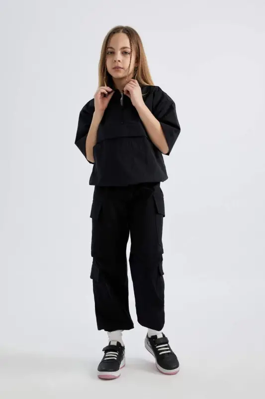 Girls' Parachute Cargo Cotton Pants C2053a824sp - 3