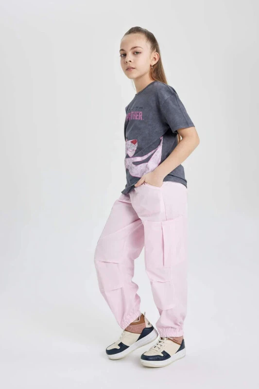 Girls' Parachute Cargo Cotton Pants C3397A824SM - 1