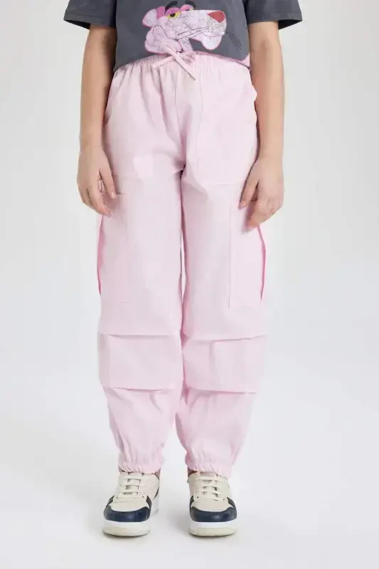 Girls' Parachute Cargo Cotton Pants C3397A824SM - 4