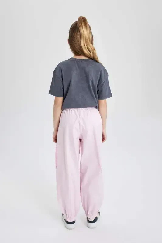 Girls' Parachute Cargo Cotton Pants C3397A824SM - 6