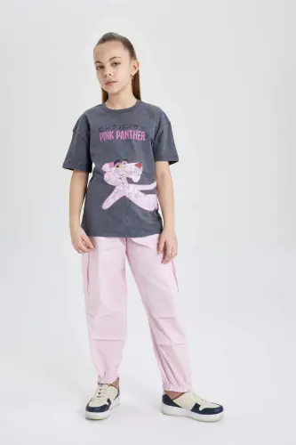 Girls' Parachute Cargo Cotton Pants C3397A824SM - DEFACTO (1)