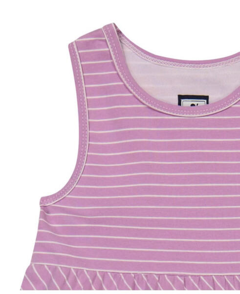 Girls Parker Racerback Child Dress Lavender Stripe - 2