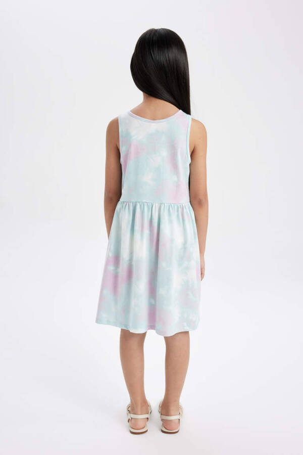 Girls' Patterned Sleeveless Dress Ecru - 3