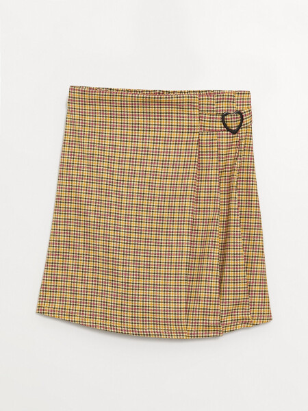 Girls' Pleated Skirt with Elastic Waistband - 8