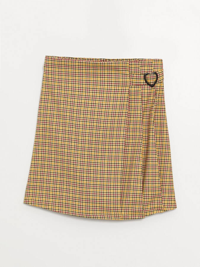 Girls' Pleated Skirt with Elastic Waistband - 8