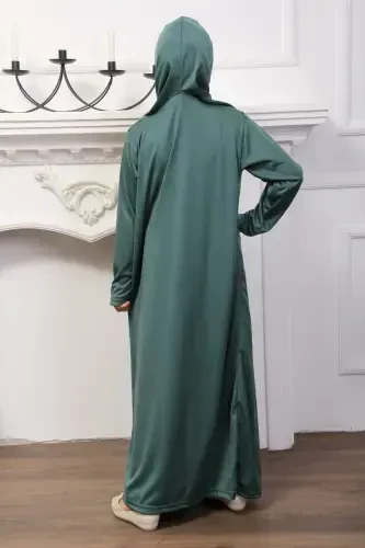 Girl's Prayer Dress - green - KUTAY COLLECTION (1)