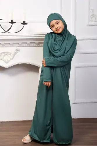 Girl's Prayer Dress - green - 3