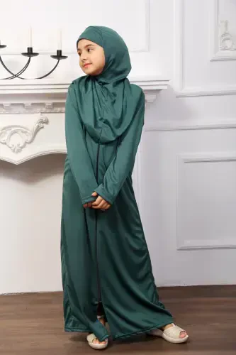 Girl's Prayer Dress - green - 4