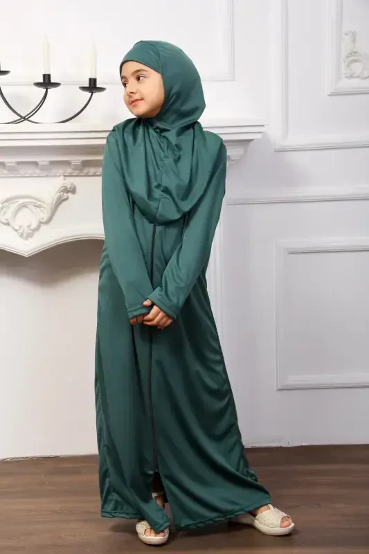 Girl's Prayer Dress - green - 4