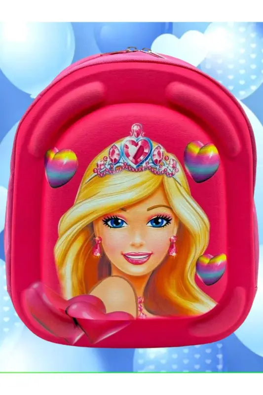 Girls' Preschool Kindergarten 3D Embossed EVA Printed 2-6 Years Daily School and Backpack - Princess Girl - TEZZGELSIN