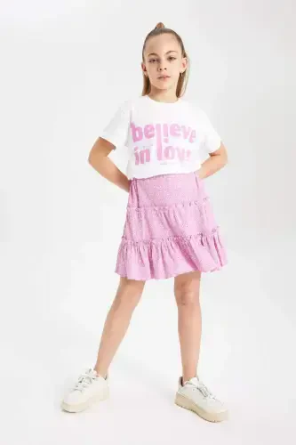 Girls' Printed Burumcuk Skirt B4460A824SM - 3