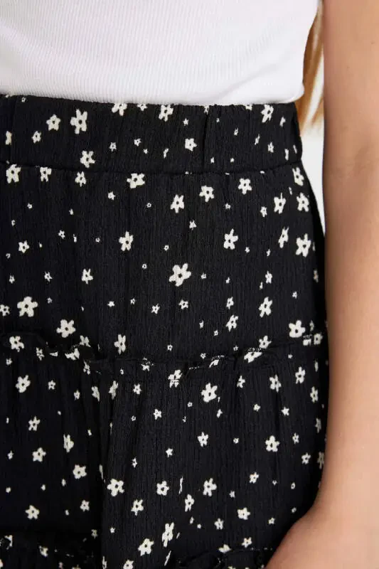 Girls' Printed Frilly Skirt B4460A824SM - 5