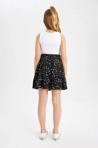 Girls' Printed Frilly Skirt B4460A824SM - 6