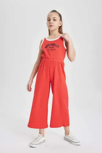 Girls' Printed Ribbed Knit Tank Jumpsuit B4878a824sm - 3