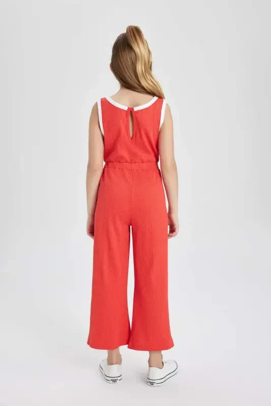 Girls' Printed Ribbed Knit Tank Jumpsuit B4878a824sm - 5