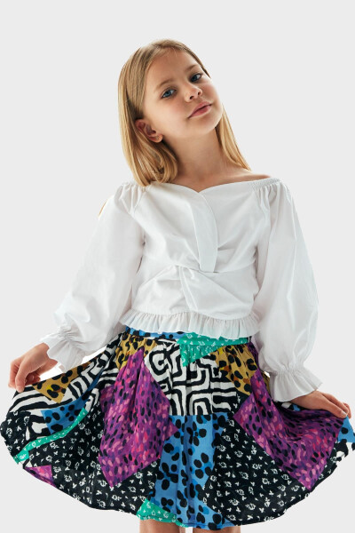 Girls' Printed Skirt 23PFWTJ4301 - 9