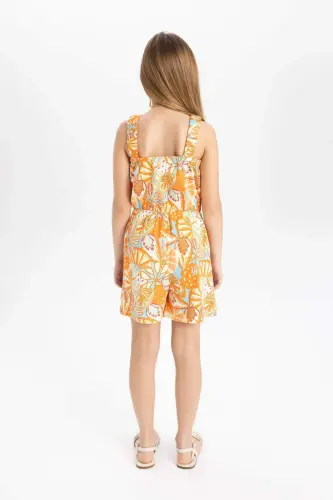 Girl's Printed Strappy Short Jumpsuit B4814a824sm - 6