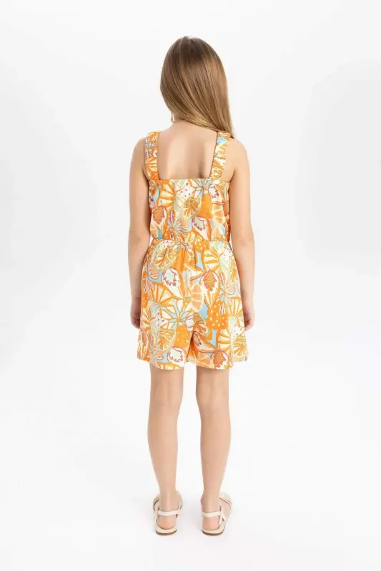 Girl's Printed Strappy Short Jumpsuit B4814a824sm - 6