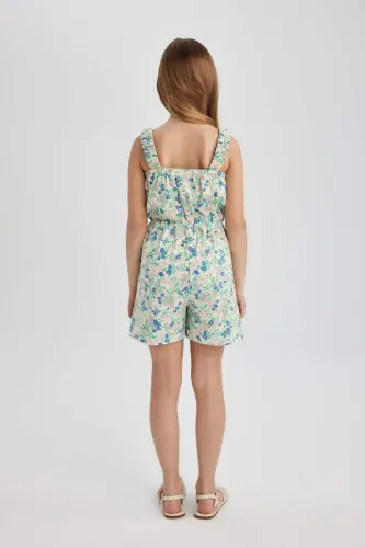 Girls' Printed Strappy Short Jumpsuit B4814a824sm - 5