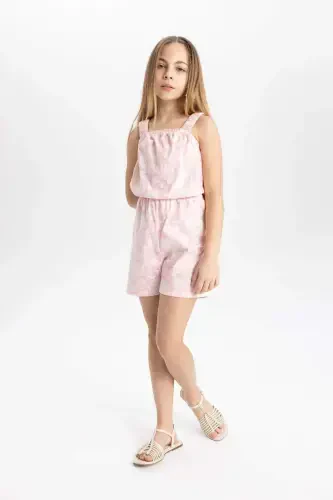 Girls' Printed Strappy Short Jumpsuit B4814A824SM - 3