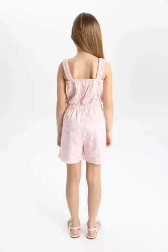 Girls' Printed Strappy Short Jumpsuit B4814A824SM - 7