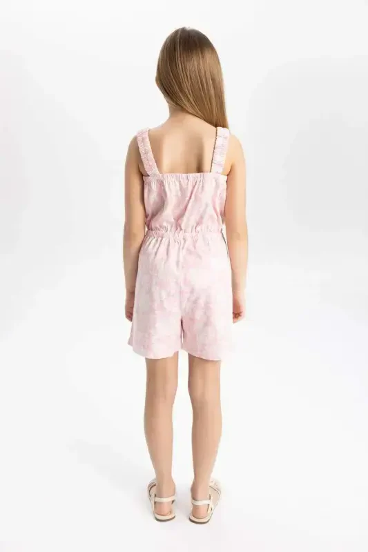 Girls' Printed Strappy Short Jumpsuit B4814A824SM - 7