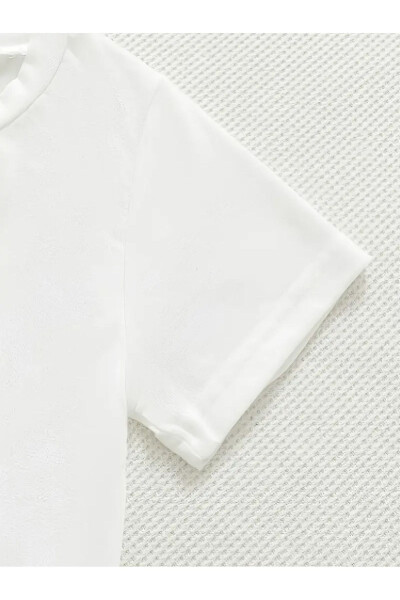 Girls Purple-Black Butterfly Printed Shorts-T-Shirt Set - 3