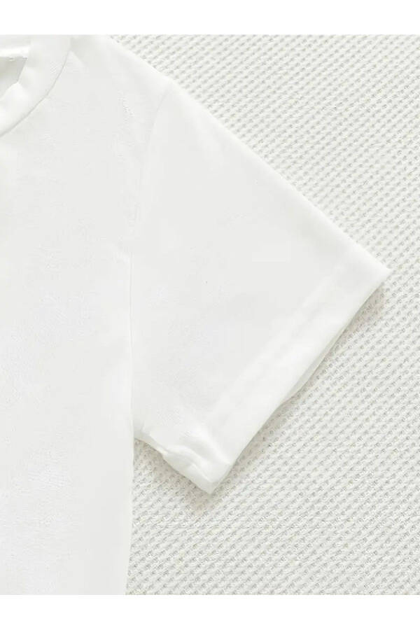 Girls Purple-Black Butterfly Printed Shorts-T-Shirt Set - 3