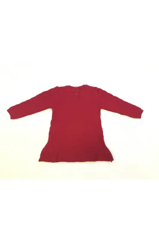 Girl's Red Long Sleeve Knitwear-red - 2
