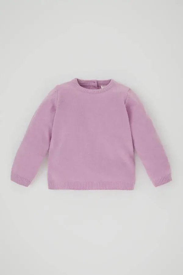 Girl's Regular Fit Crew Neck Sweater - 1