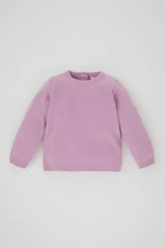 Girl's Regular Fit Crew Neck Sweater - 1