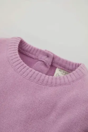 Girl's Regular Fit Crew Neck Sweater - DEFACTO (1)