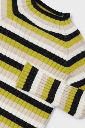 Girls Ribbed Pullover Sweater Green 4062 - 4