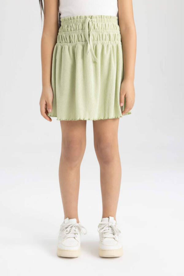 Girl's Ruffled Skirt Light Green - 4