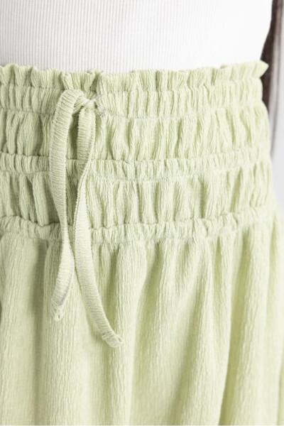 Girl's Ruffled Skirt Light Green - 5