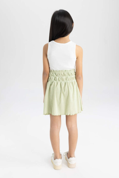 Girl's Ruffled Skirt Light Green - 6