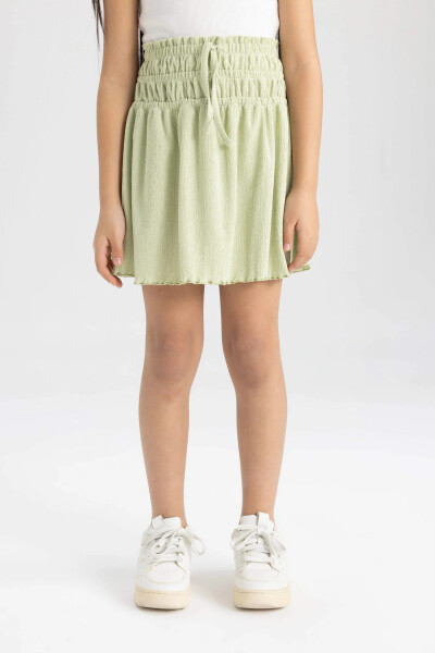 Girl's Ruffled Skirt Light Green - 10