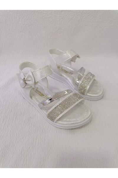 Girls' Sandals with Stone Bottom and Padded Insole - 1