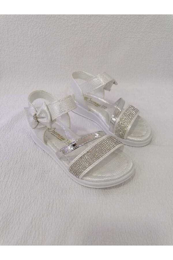 Girls' Sandals with Stone Bottom and Padded Insole - 1