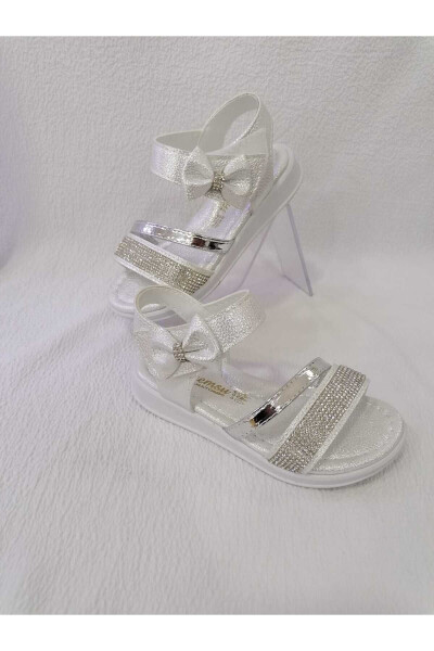 Girls' Sandals with Stone Bottom and Padded Insole - 2