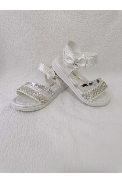 Girls' Sandals with Stone Bottom and Padded Insole - 5