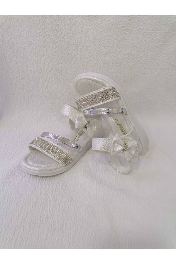 Girls' Sandals with Stone Bottom and Padded Insole - 6