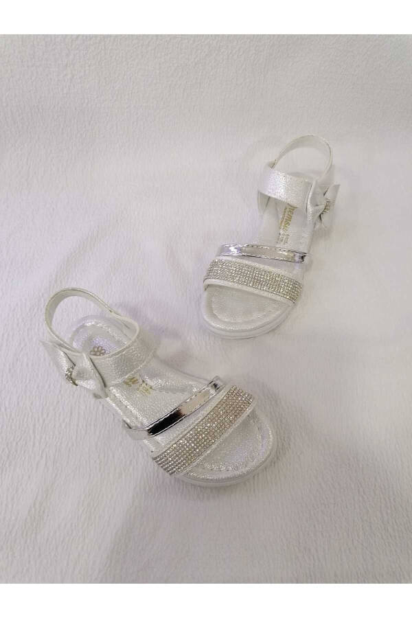 Girls' Sandals with Stone Bottom and Padded Insole - 7