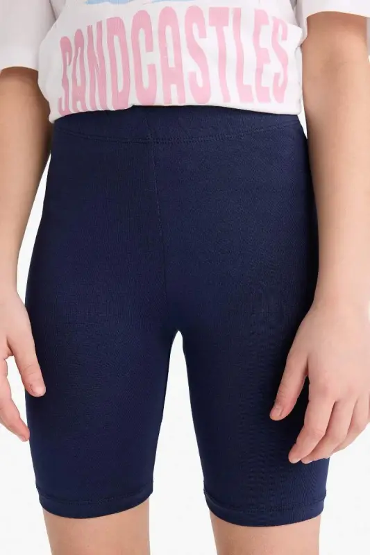 Girls' short navy tights - 4