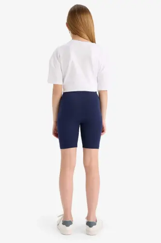 Girls' short navy tights - 5