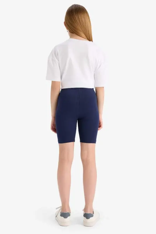 Girls' short navy tights - 5