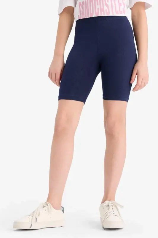Girls' short navy tights - 6