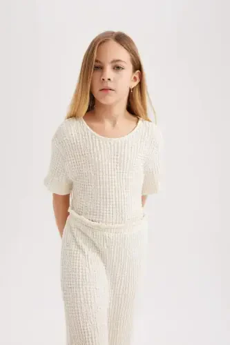 Girls Short Sleeve Long Jumpsuit B4637a824sm - 4